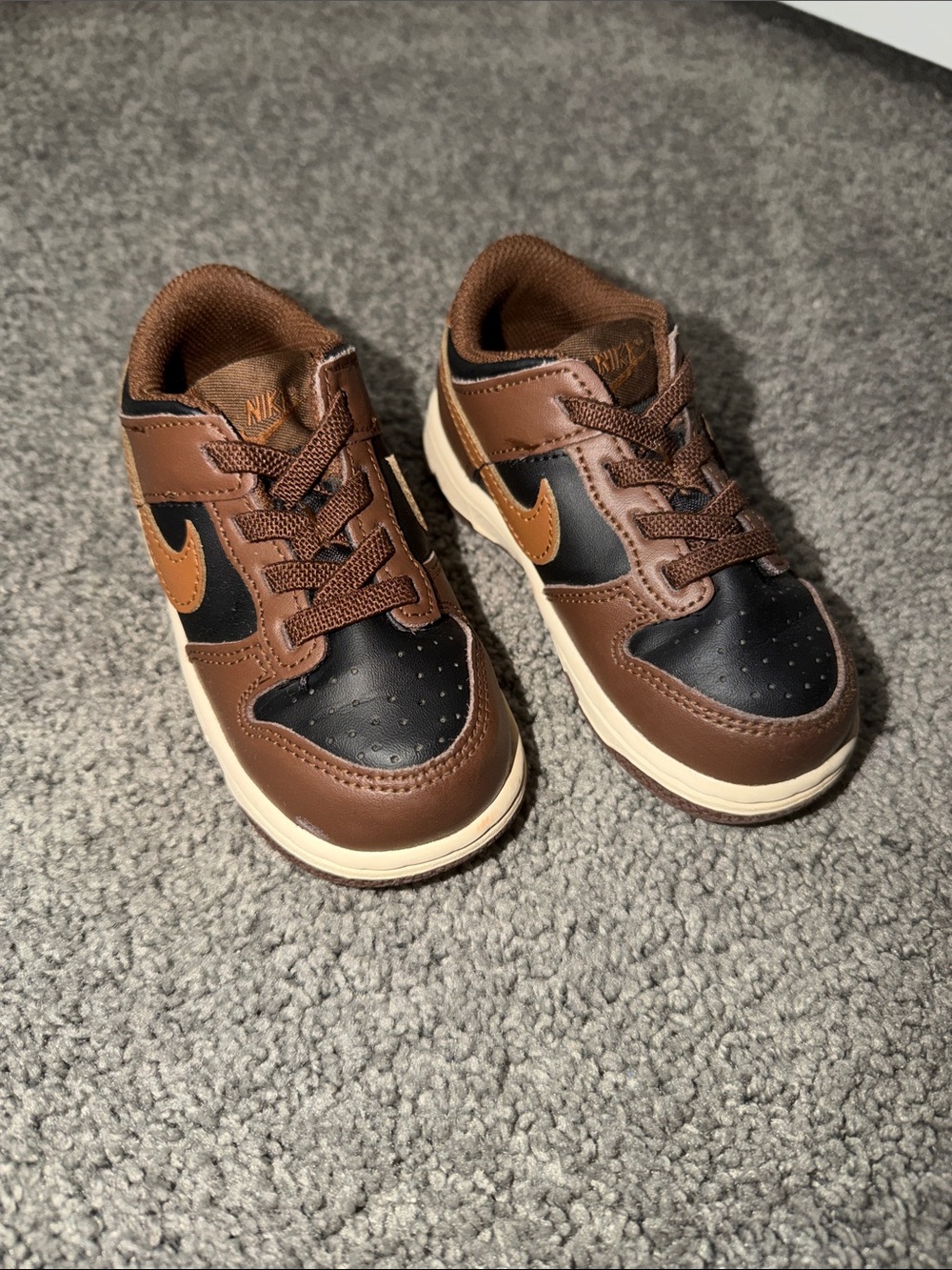 Nike Kids Brown, Black & Tan Low-Top Dunks